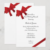 Uitnodiging voor Winter Borrel na Trouwen met Rode (Voorkant / Achterkant)