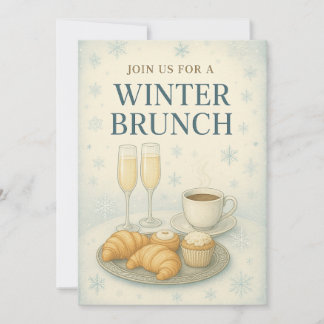 Uitnodiging voor Winter Brunch | Elegante Bevroren