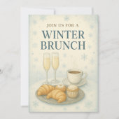 Uitnodiging voor Winter Brunch | Elegante Vorst (Voorkant)