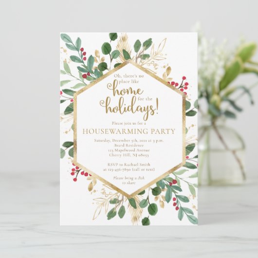 Uitnodiging voor Winter Housewarming Party (Staand voorkant)