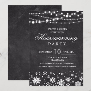 Uitnodiging voor winter housewarmingparty