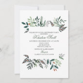 Uitnodiging voor Winter Krans Pensioenfeest (Voorkant)