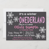 Uitnodiging voor Winter OneDerland. Krijtbord. (Voorkant)