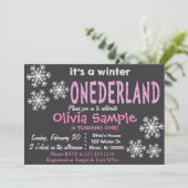 Uitnodiging voor Winter OneDerland. Krijtbord. (Staand voorkant)