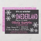 Uitnodiging voor Winter OneDerland. Krijtbord. (Voorkant / Achterkant)