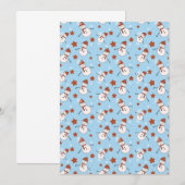 Uitnodiging voor Winter Sneeuwman Feestje (Voorkant / Achterkant)