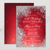 Uitnodiging voor winter trouwdag jubileum (Voorkant / Achterkant)