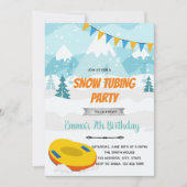 Uitnodiging voor winter tubingfeest (Voorkant)