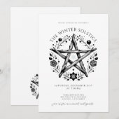 Uitnodiging voor Winter Zonnewende Feest (Voorkant / Achterkant)