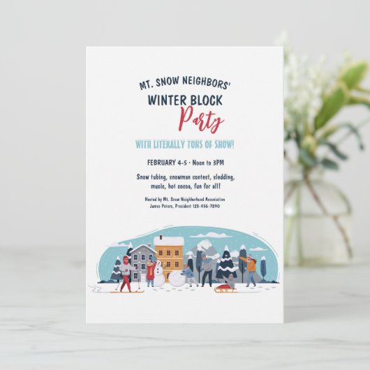 Uitnodiging voor winterblokkering (Staand voorkant)