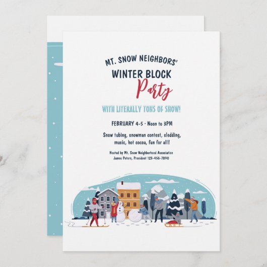 Uitnodiging voor winterblokkering (Voorkant / Achterkant)