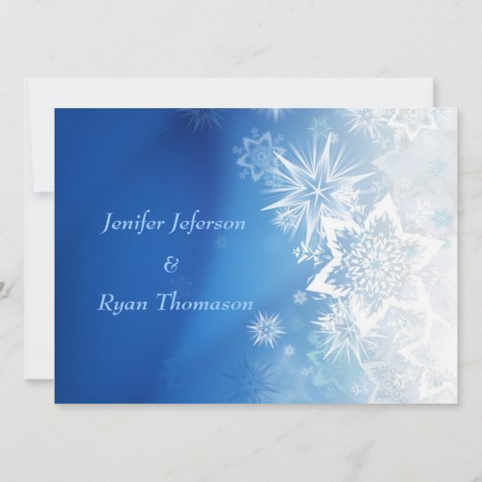 Uitnodiging voor winterbruiloft (Achterkant)