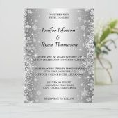 Uitnodiging voor winterbruiloft (Staand voorkant)