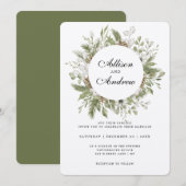 Uitnodiging voor winterbruiloft van het foreset Fo (Voorkant / Achterkant)