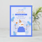 Uitnodiging voor Winterfeest (Staand voorkant)