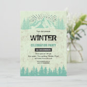 Uitnodiging voor Winterfeest (Staand voorkant)