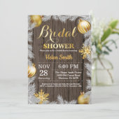 Uitnodiging voor winterkerstbriefjes (Staand voorkant)