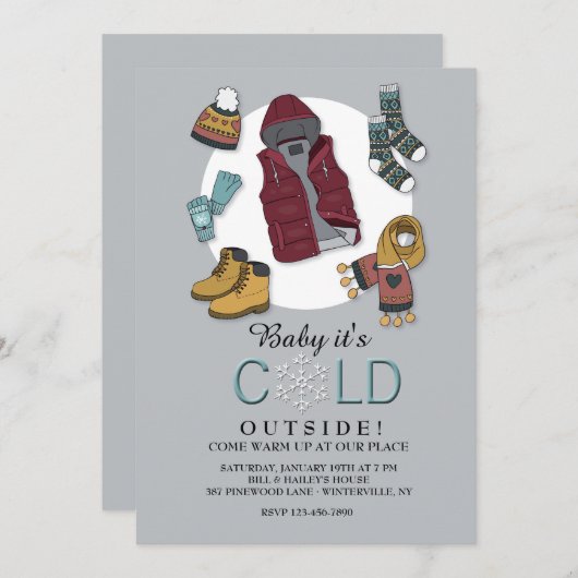 Uitnodiging voor winterkleding (Voorkant / Achterkant)