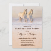 Uitnodiging voor winterpaarden in sneeuw-verloving (Voorkant)