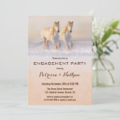 Uitnodiging voor winterpaarden in sneeuw-verloving (Staand voorkant)