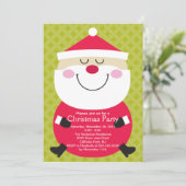 Uitnodiging voor winterpartij Cute Santa Claus (Staand voorkant)