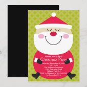 Uitnodiging voor winterpartij Cute Santa Claus (Voorkant / Achterkant)