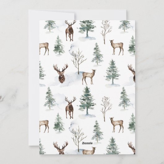 Uitnodiging voor winterpine-boomvakantie (Achterkant)