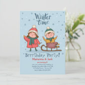 uitnodiging voor winterspelen (Staand voorkant)