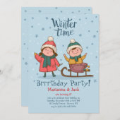 Uitnodiging voor wintertijd (Voorkant / Achterkant)