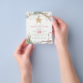 Uitnodiging voor wintervakantie flyer (Hand)