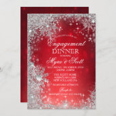 Uitnodiging voor winterverlovingsdiner (Voorkant / Achterkant)