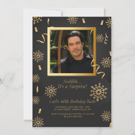 Uitnodiging voor Winterviering Foto's (Voorkant)