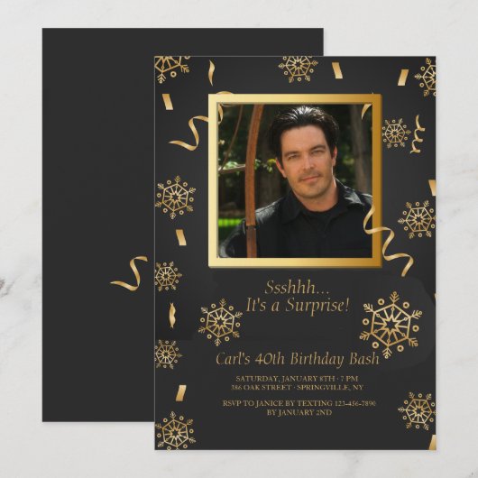 Uitnodiging voor Winterviering Foto's (Voorkant / Achterkant)