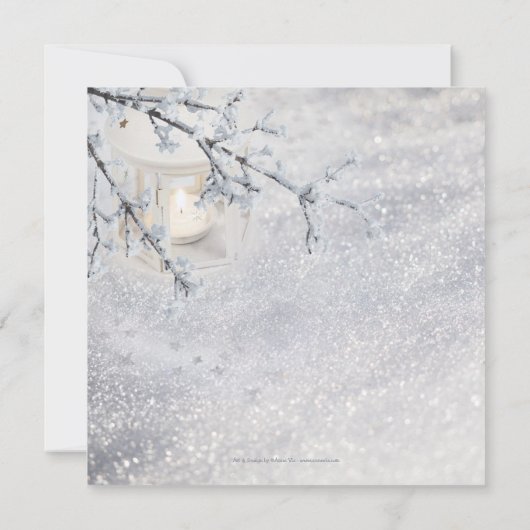 Uitnodiging voor winterweddenschappen op sneeuw me (Achterkant)