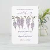 Uitnodiging voor Wisteria Wedding (Staand voorkant)