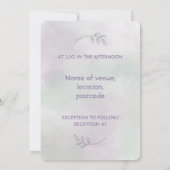 Uitnodiging voor Wisteria Wedding (Achterkant)