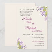 Uitnodiging voor Wisteria Wedding (Voorkant / Achterkant)