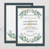 Uitnodiging voor witte Dogwood-bruidsdouche (Voorkant / Achterkant)