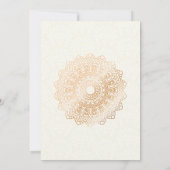 Uitnodiging voor witte en gouden moslimbruiloften (Achterkant)