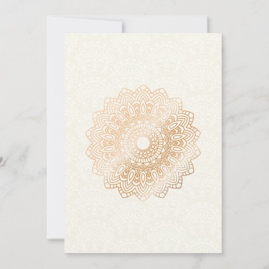 Uitnodiging voor witte en gouden moslimbruiloften (Achterkant)