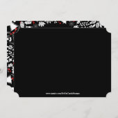 Uitnodiging voor witte en zwarte kerstfeestdagen (Voorkant / Achterkant)