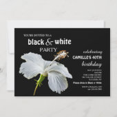 Uitnodiging voor witte hibiscus (Voorkant)