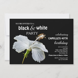 Uitnodiging voor witte hibiscus