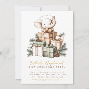Uitnodiging voor Witte Olifant Cadeau Uitwisseling