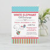 Uitnodiging voor Witte Olifant Feest (Staand voorkant)