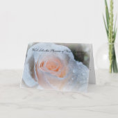 Uitnodiging voor witte rozen bruiloft (Voorkant)