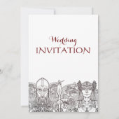 Uitnodiging voor Woden & Fríge's Trouwdag (Achterkant)