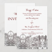 Uitnodiging voor Woden & Fríge's Trouwdag (Voorkant / Achterkant)