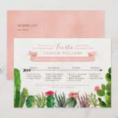 Uitnodiging voor woestijn vrijgezellenweekend sche (Voorkant / Achterkant)