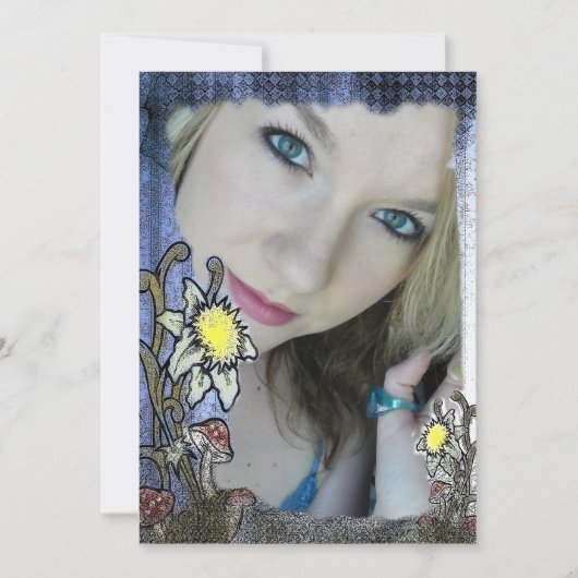 Uitnodiging voor Wonderland Fantasy Birthday (Voorkant)